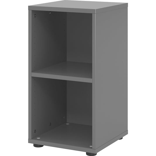VERA-ZWO - Office shelf unit, HxWxD 748 x 400 x 400 mm, 2 file heights, graphite.
