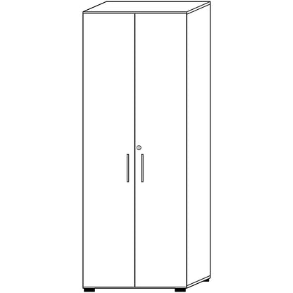 VERA-ZWO - Office cupboard, HxWxD 2156 x 800 x 420 mm, 5 shelves, graphite / white.