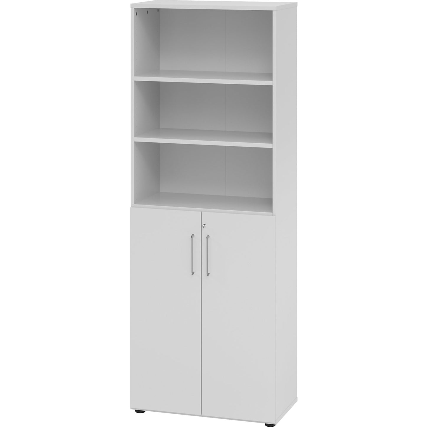 VERA-ZWO - Office cupboard, HxWxD 2156 x 800 x 420 mm, light grey.