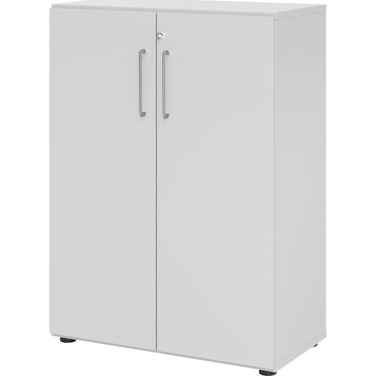 VERA-ZWO - Office cupboard, HxWxD 1100 x 800 x 420 mm, 2 shelves, light grey.