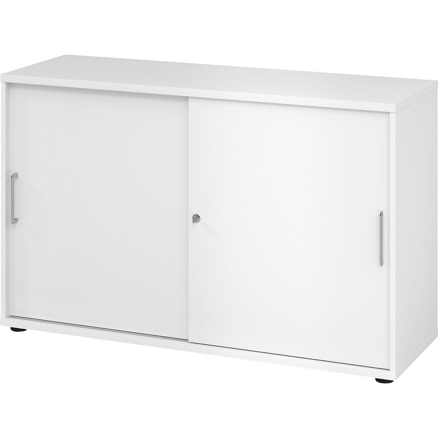 VERA-ZWO - Sliding door cupboard, HxWxD 748 x 1200 x 400 mm, 2 file heights, white.