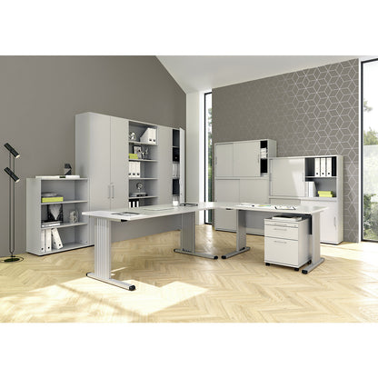 VERA-ZWO - Office cupboard, HxWxD 748 x 800 x 420 mm, 1 shelf, white.