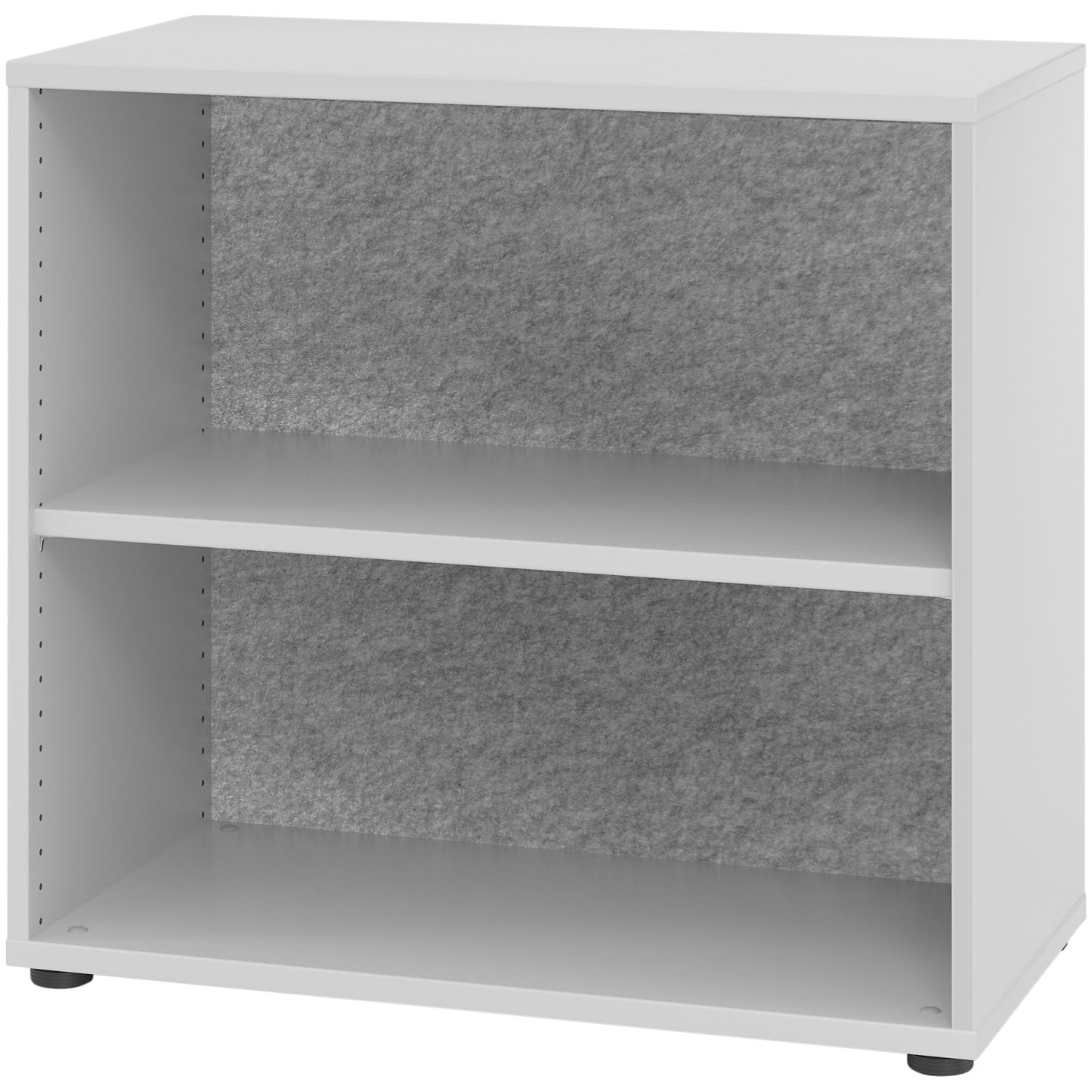 ANNY-AC - Shelf unit with acoustic rear panel, HxWxD 748 x 800 x 400 mm, 1 shelf, light grey.