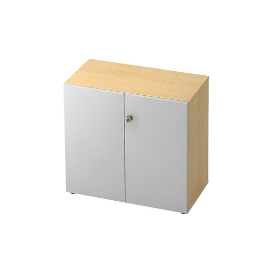 ANNY-AC - Filing cupboard with acoustic rear panel, HxWxD 748 x 800 x 420 mm, 1 shelf, maple finish.