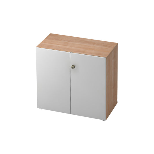 ANNY-AC - Filing cupboard with acoustic rear panel, HxWxD 748 x 800 x 420 mm, 1 shelf, walnut finish.