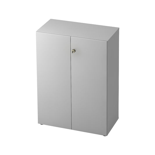 ANNY-AC - Filing cupboard with acoustic rear panel, HxWxD 1100 x 800 x 420 mm, 2 shelves, light grey.