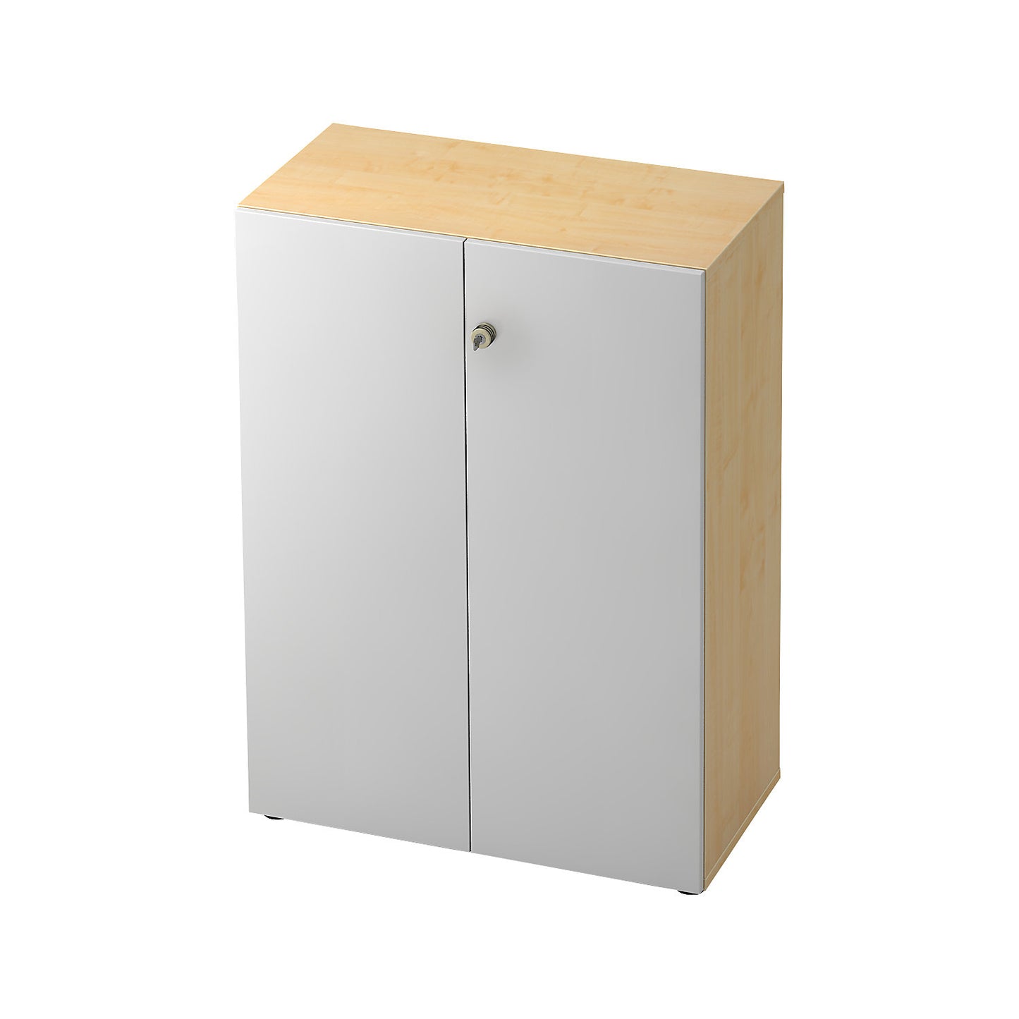 ANNY-AC - Filing cupboard with acoustic rear panel, HxWxD 1100 x 800 x 420 mm, 2 shelves, maple finish.
