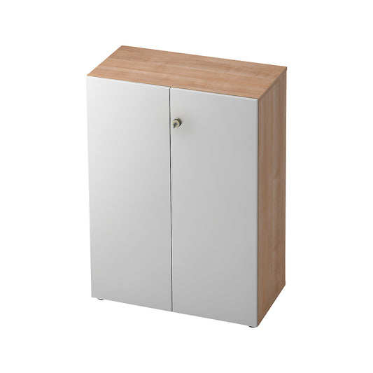 ANNY-AC - Filing cupboard with acoustic rear panel, HxWxD 1100 x 800 x 420 mm, 2 shelves, walnut finish.