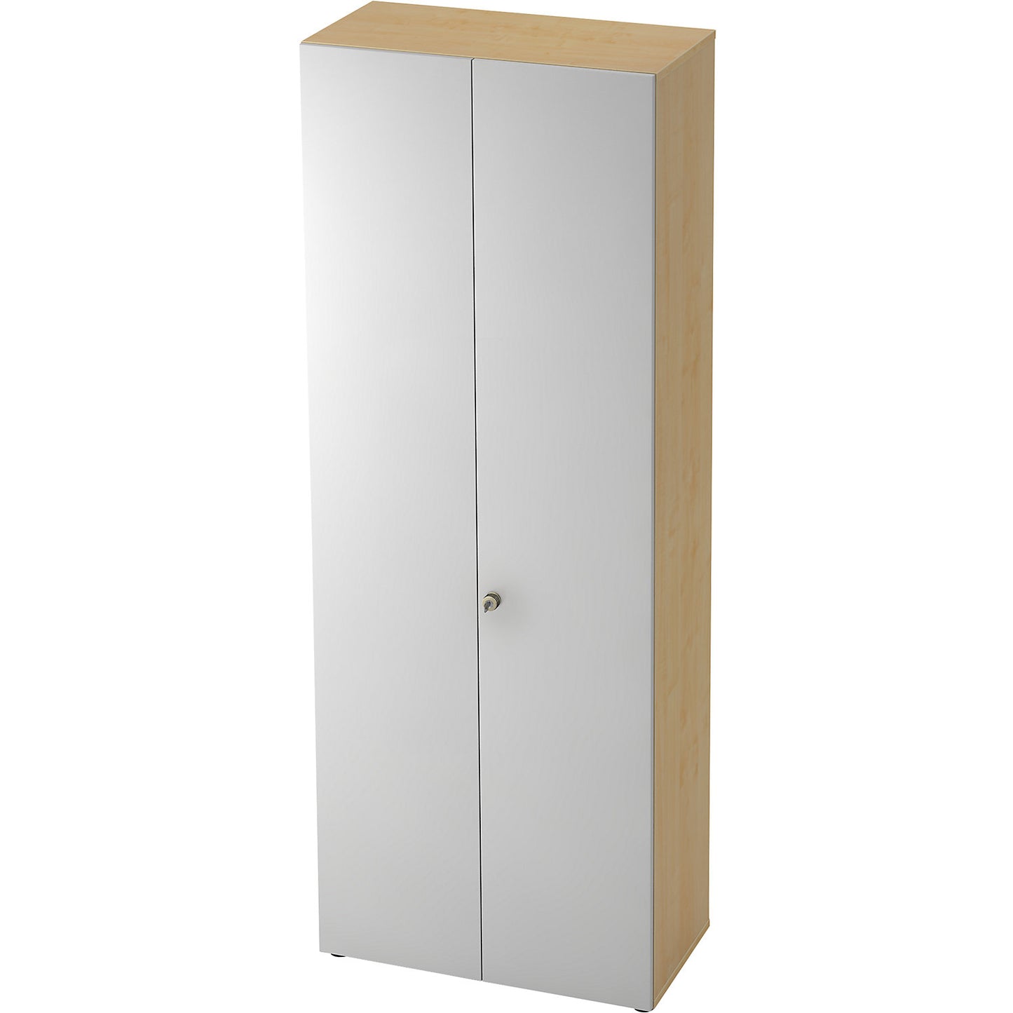 ANNY-AC - Filing cupboard with acoustic rear panel, HxWxD 2156 x 800 x 420 mm, 5 shelves, maple finish.