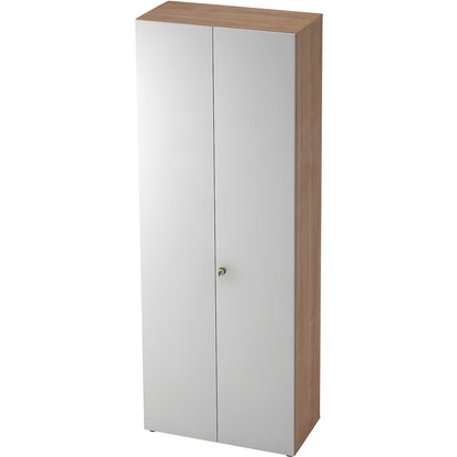 ANNY-AC - Filing cupboard with acoustic rear panel, HxWxD 2156 x 800 x 420 mm, 5 shelves, walnut finish.
