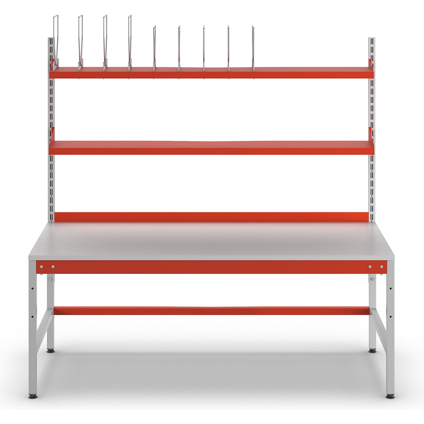 PROFI complete packing table, with cardboard packaging shelf and top shelf, HxWxD 780 x 2000 x 900 mm.
