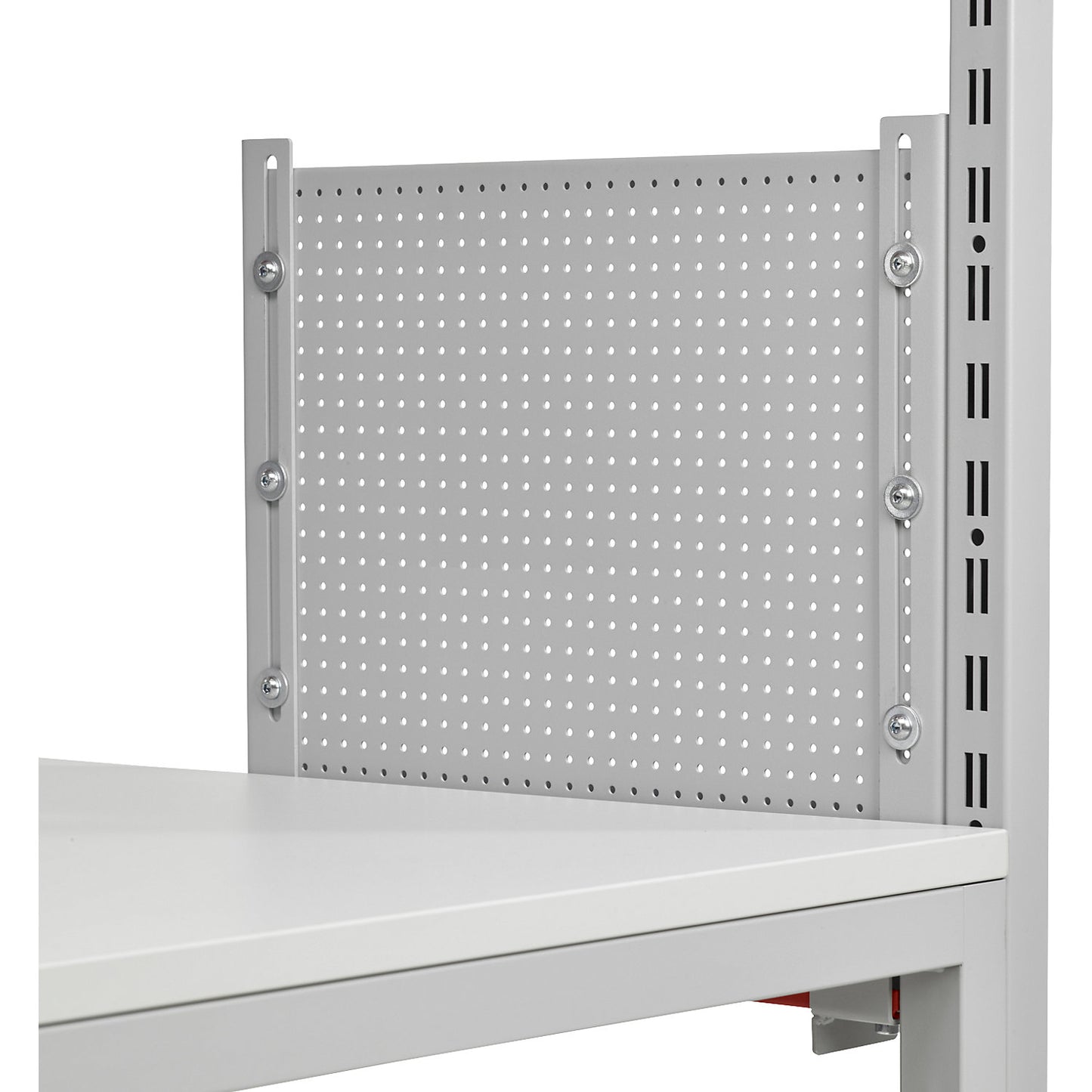 Perforated rear panel, for securing to add-on rails, single module HxW 360 x 390 mm.