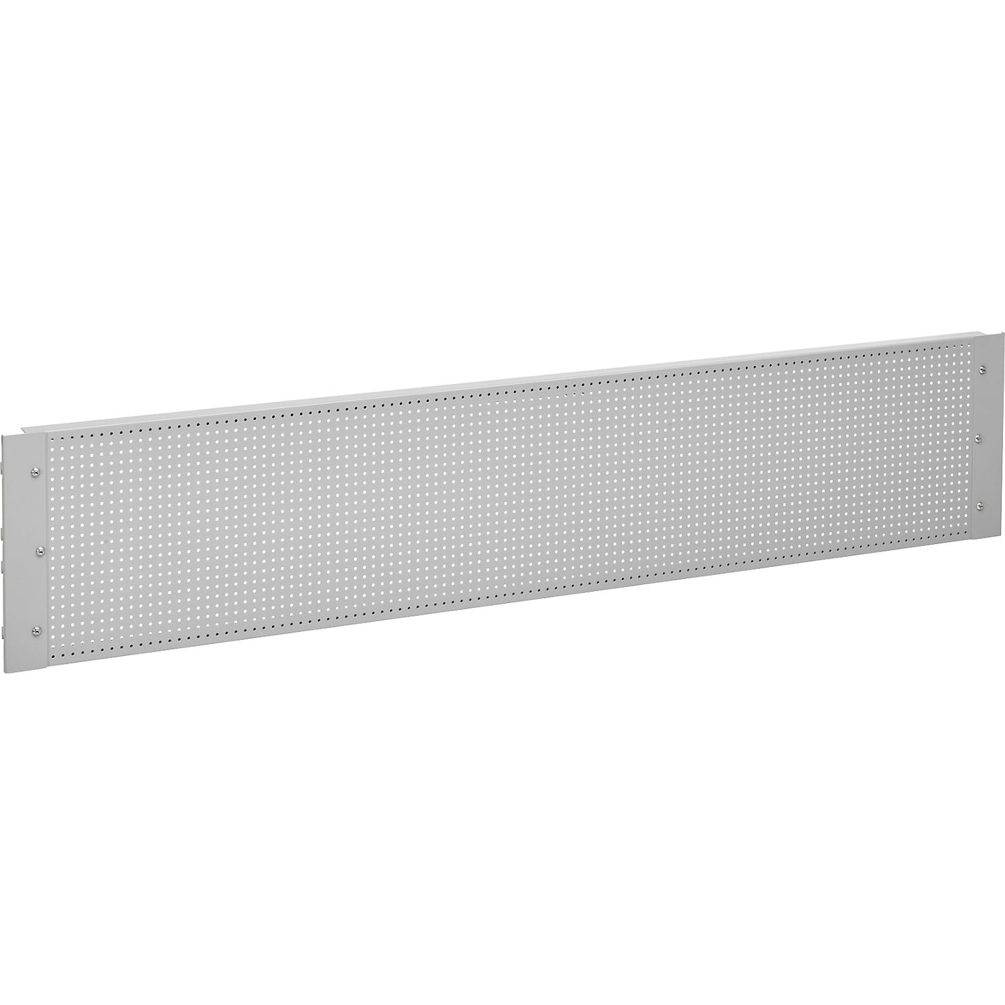 Perforated rear panel, for securing to add-on rails, table width 1800 mm, incl. 10 hooks.