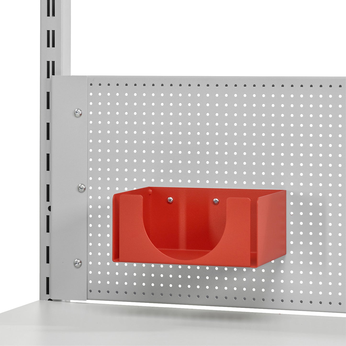 Storage tray, for perforated rear panel, for UPS delivery note pockets.