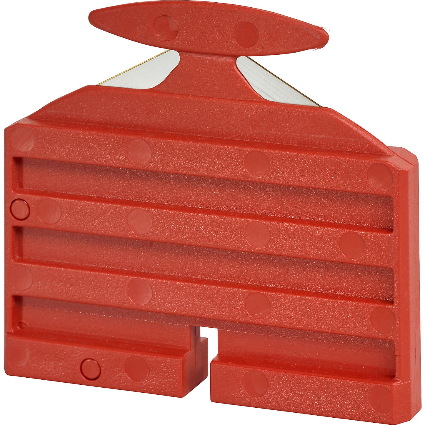 Replaceable cartridge, for cutting stands, with V-blade for film material.