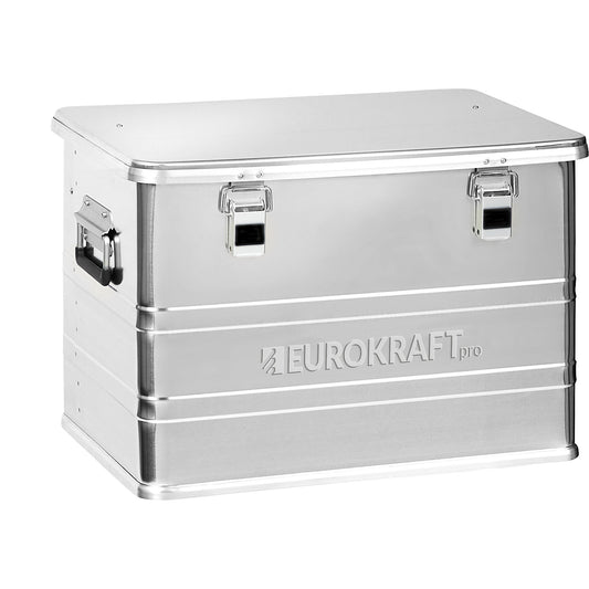 Industry aluminium container, capacity 73 l, external LxWxH 580 x 385 x 398 mm.