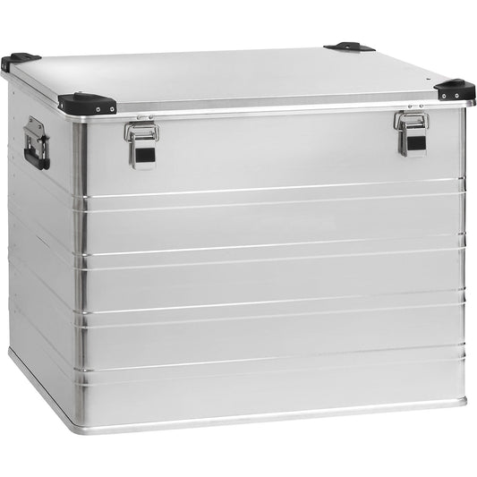 Industry aluminium container, capacity 243 l, external LxWxH 782 x 585 x 619 mm.
