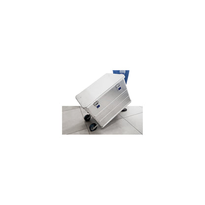 Pair of wheels, can be fitted later, for aluminium boxes.