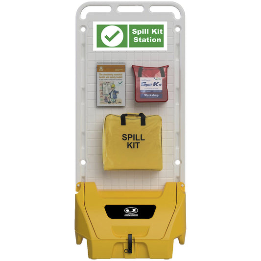 SAFETY POINT mobile service station, with lockable lid, seal, for safety/protection products, yellow.