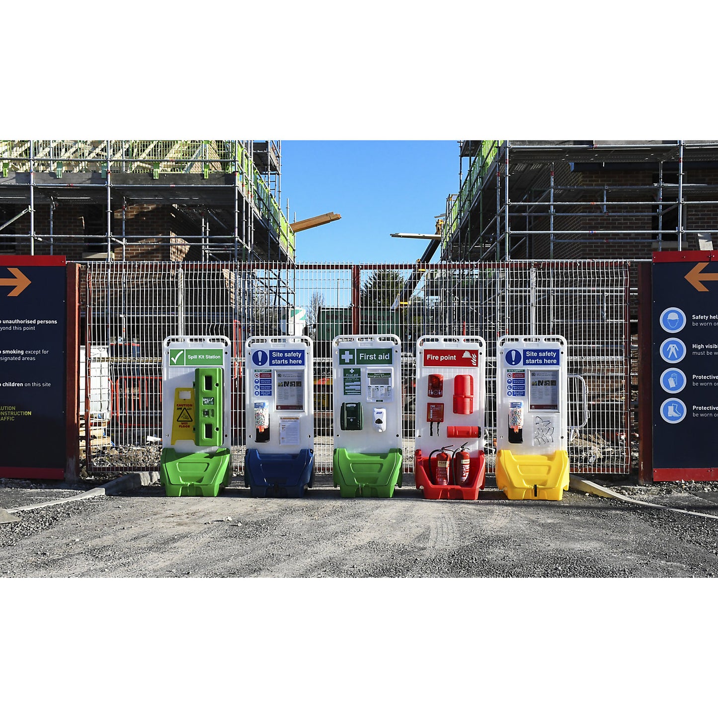 SAFETY POINT mobile service station, with lockable lid, seal, for safety/protection products, blue.