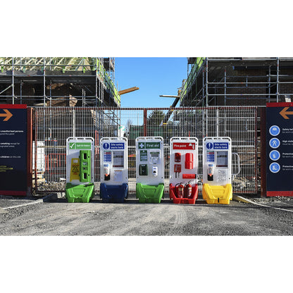 SAFETY POINT mobile service station, with lockable lid, seal, for safety/protection products, blue.