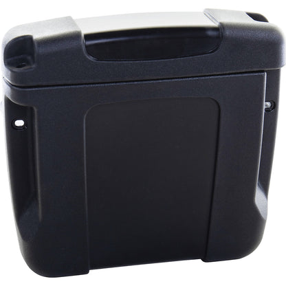 PE document box, for indoor and outdoor use, black.