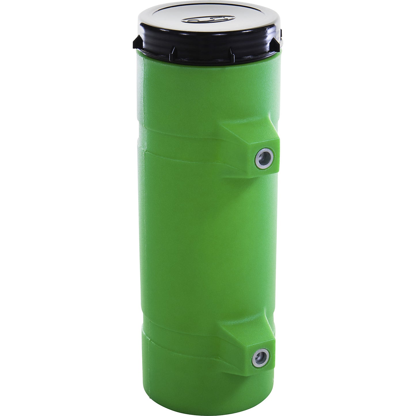 PE document transport tube, screw on lid secured by chain, green.