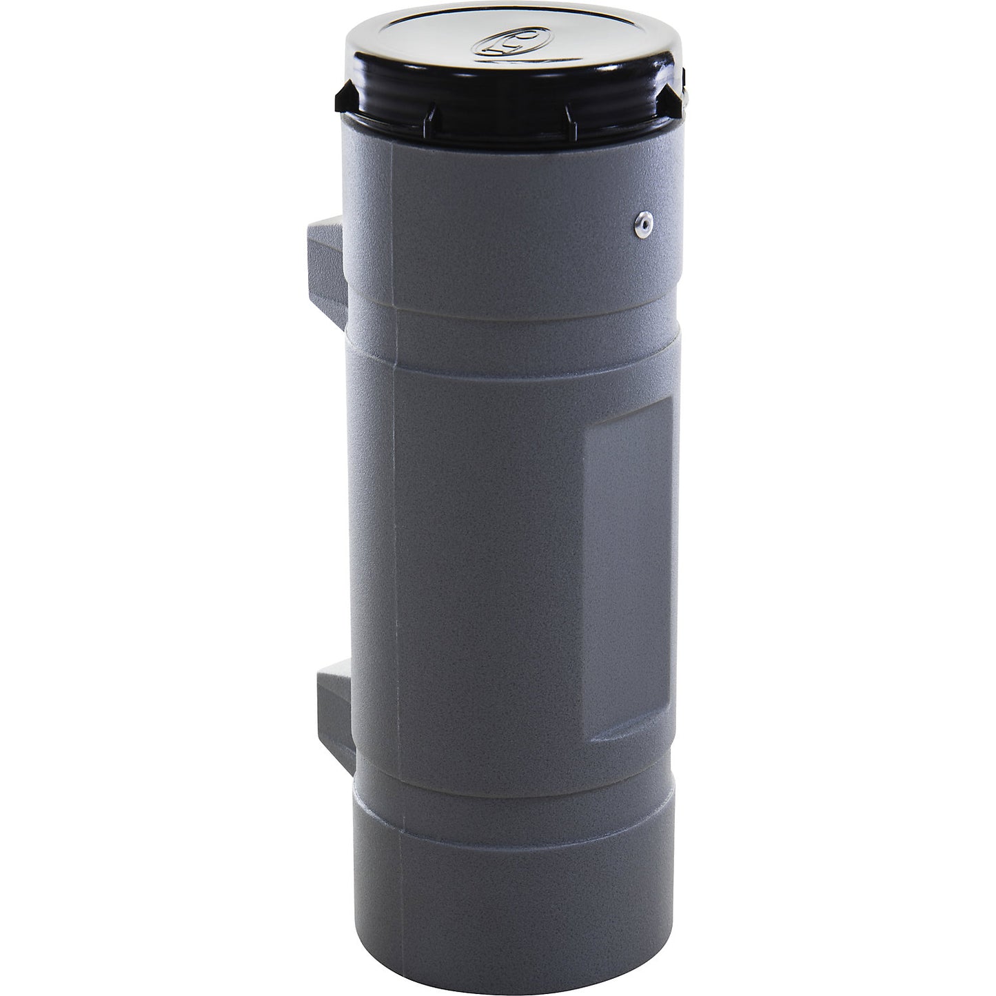 PE document transport tube, screw on lid secured by chain, grey.