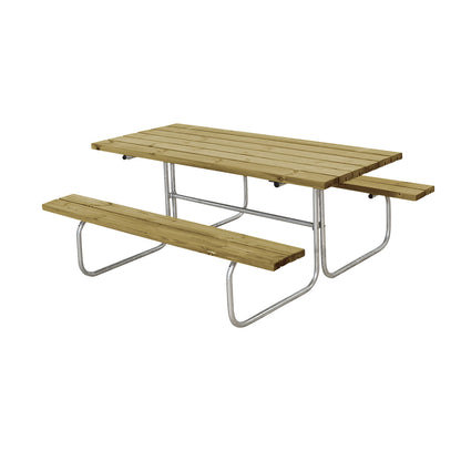 Picnic bench, length 1770 mm, coniferous wood, without backrest, natural.