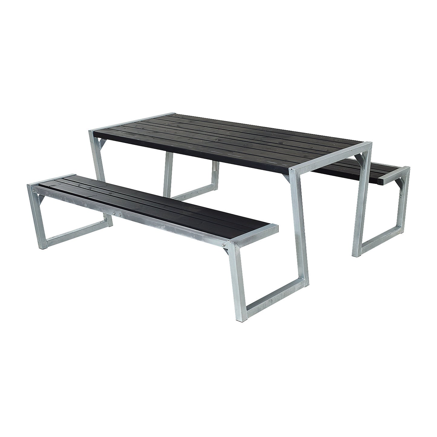 Picnic bench, length 1760 mm, without backrest, black.