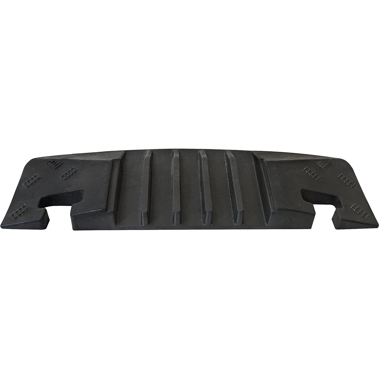 Cable bridge, height 50 mm, end element, groove, LxWxH 590 x 190 x 50 mm, black.