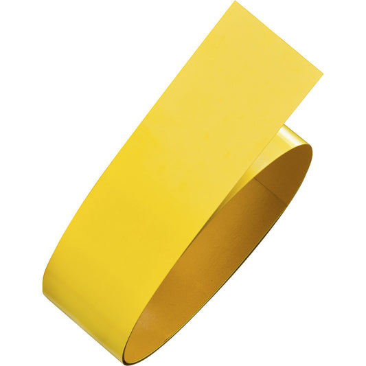 Floor marking tape made of flat-rolled steel, width 75 mm, roll length 1.5 m, yellow.