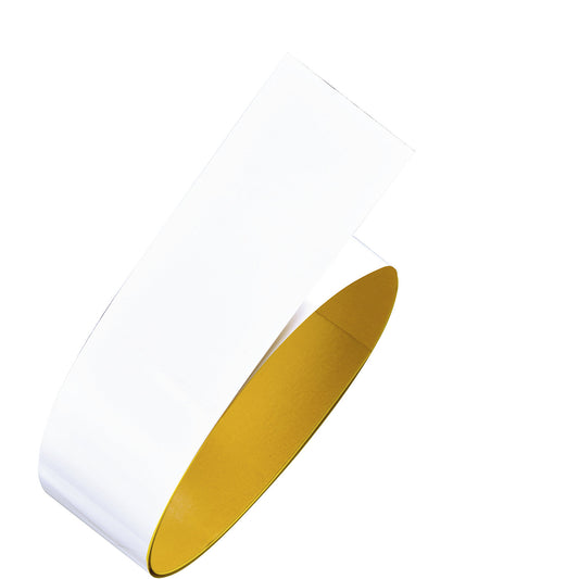 Floor marking tape made of flat-rolled steel, width 75 mm, roll length 6 m, white.