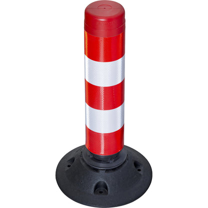 LeitPin traffic cylinder, height 460 mm, red / white reflective.