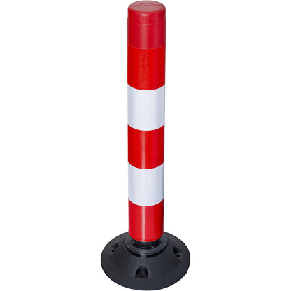 LeitPin traffic cylinder, height 760 mm, red / white reflective.