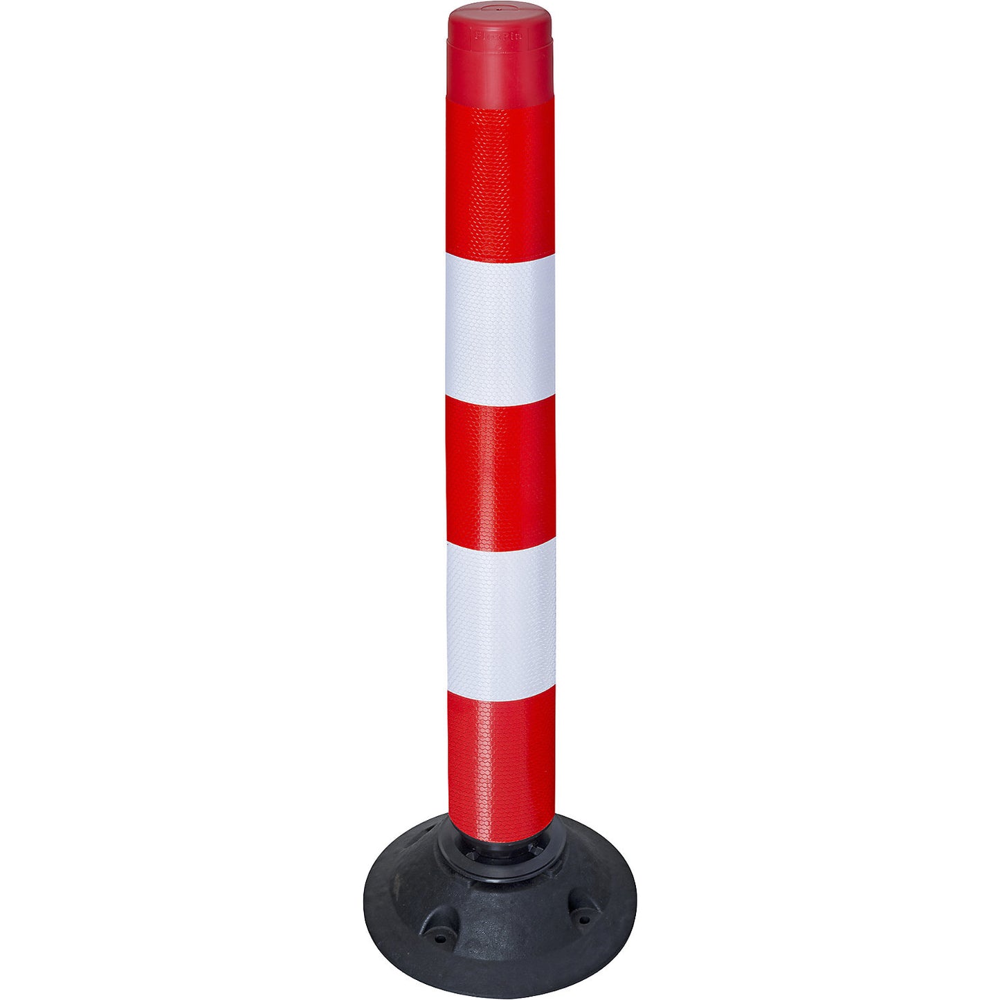 LeitPin traffic cylinder, height 1000 mm, red / white reflective.