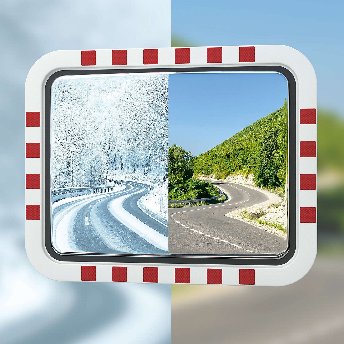 ICE FREE traffic mirror, HxW 600 x 800 mm, ice free.