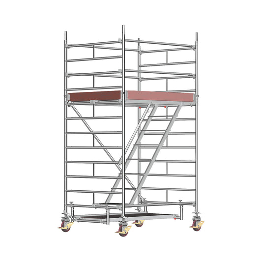 Universal mobile access tower, with ladder frame, platform 1.80 x 1.50 m, tower height 3.43 m.