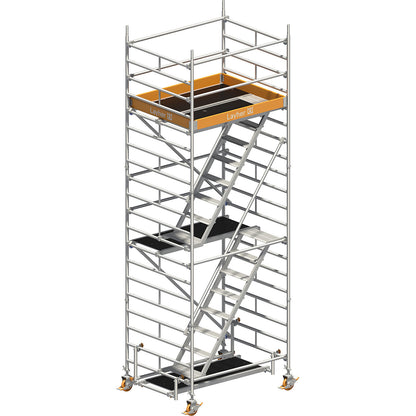 Universal mobile access tower, with ladder frame, platform 1.80 x 1.50 m, tower height 5.43 m.