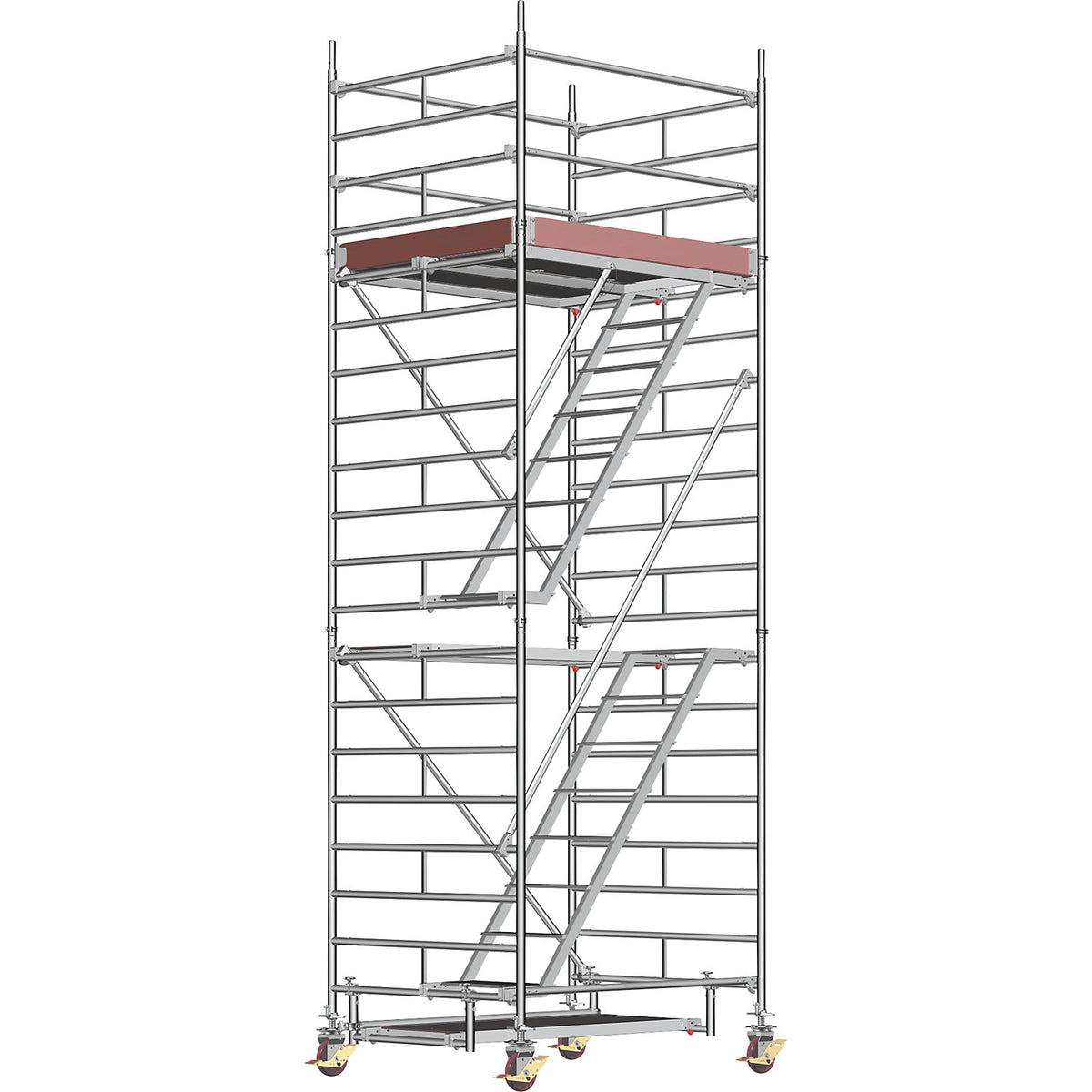 Universal mobile access tower, with ladder frame, platform 1.80 x 1.50 m, tower height 5.43 m.
