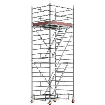 Universal mobile access tower, with ladder frame, platform 1.80 x 1.50 m, tower height 5.43 m.
