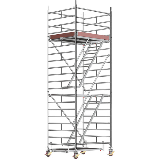 Universal mobile access tower, with ladder frame, platform 1.80 x 1.50 m, tower height 5.43 m.