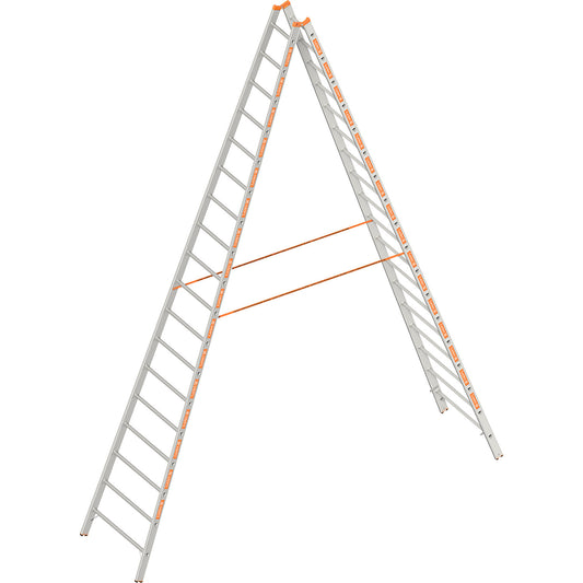 Double sided rung ladder, double sided access, 2 x 18 rungs.