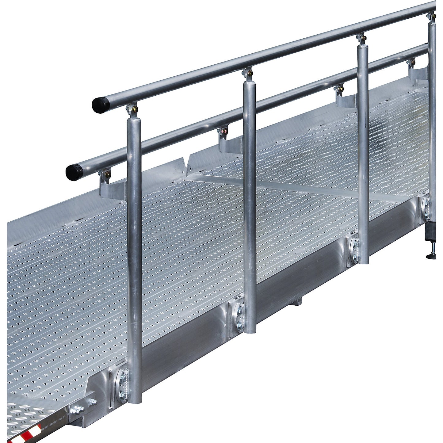 Railing for stair ramp, 2 hand rails, for length 1995 mm, 3 posts.