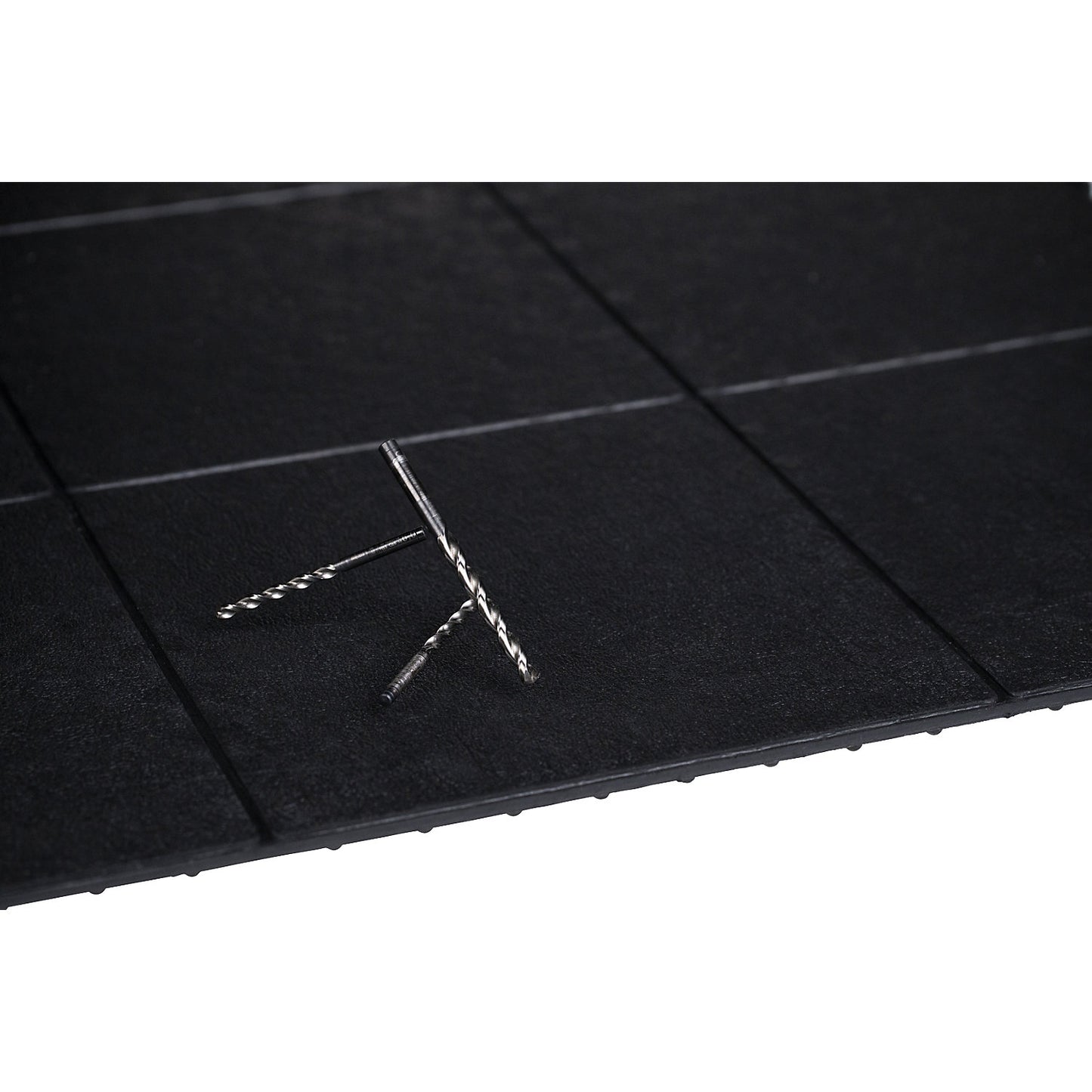 Workstation matting, Yoga Solid Oil industrial matting, black, closed surface.