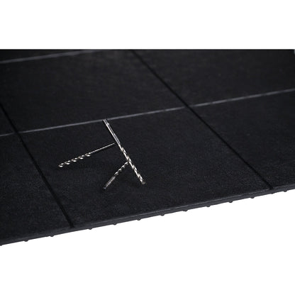 Workstation matting, Yoga Solid Oil industrial matting, black, closed surface.