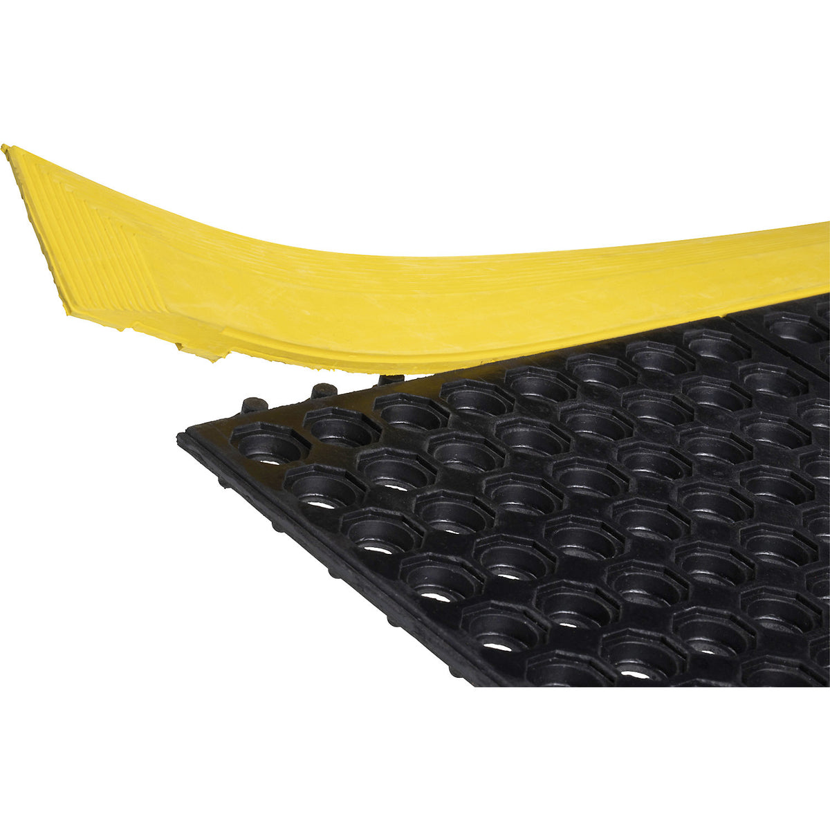 Border edge NBR, LxWxH 965 x 65 x 17 mm, yellow, including corner, female.