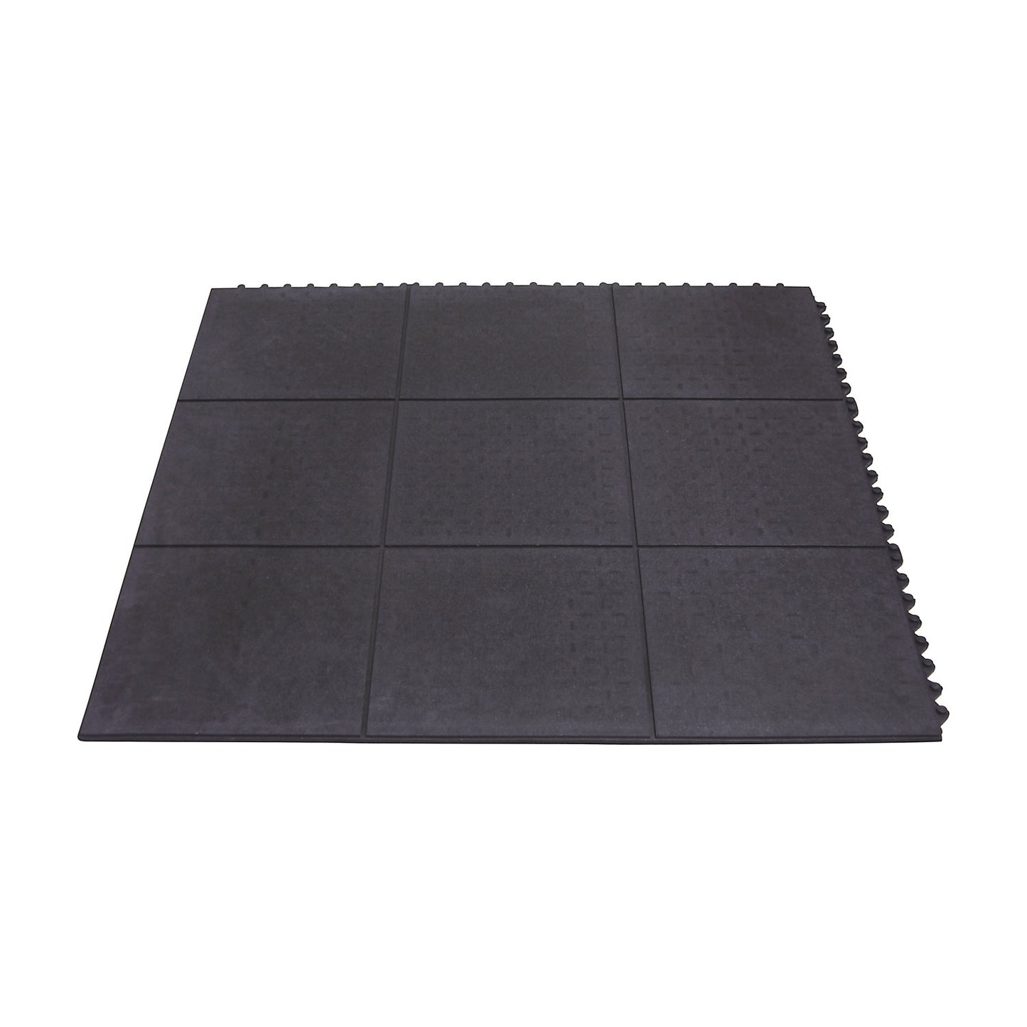 Yoga Solid Spark welders' workplace matting, HxWxD 17 x 900 x 900 mm, black, closed surface.