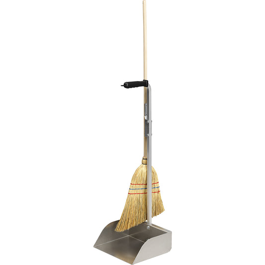 DUSTY ORIGINAL long handle dustpan, incl. broom, pack of 2, aluminium.