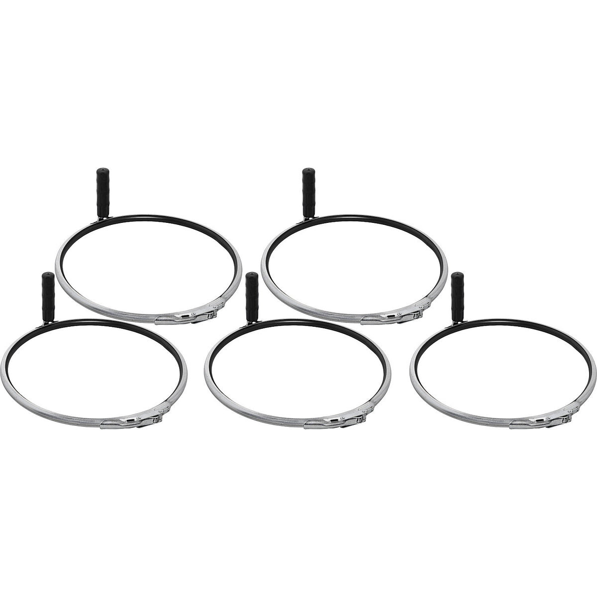 Refuse sack bracket / bag holder, for 120 l capacity, pack of 5, silver / black.